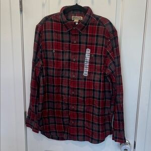 DULUTH TRADING CO. Men's Free Swingin' Flannel Relaxed Fit Shirt Size XL